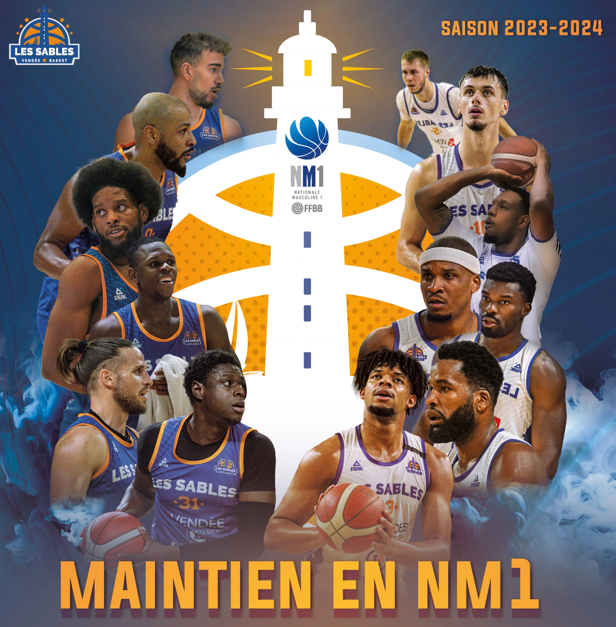Visuel réalisé lors du maintien de l'équipe des Sables d'Olonne en NM1