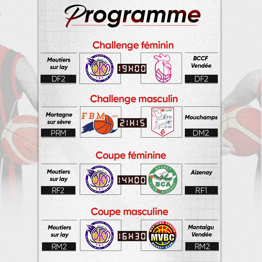 Programme des matchs du week-end