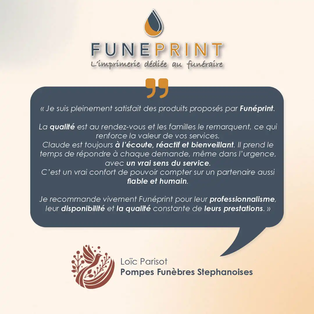 Communication d'avis clients Funéprint