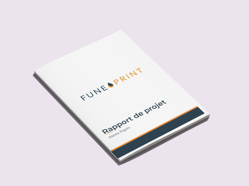 Première page de mon dossier projet Funéprint
